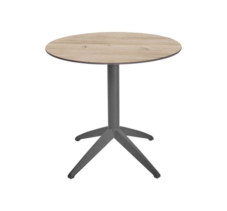 Стіл QUATRO FIX ø 80 ANTRACITE-OAK1